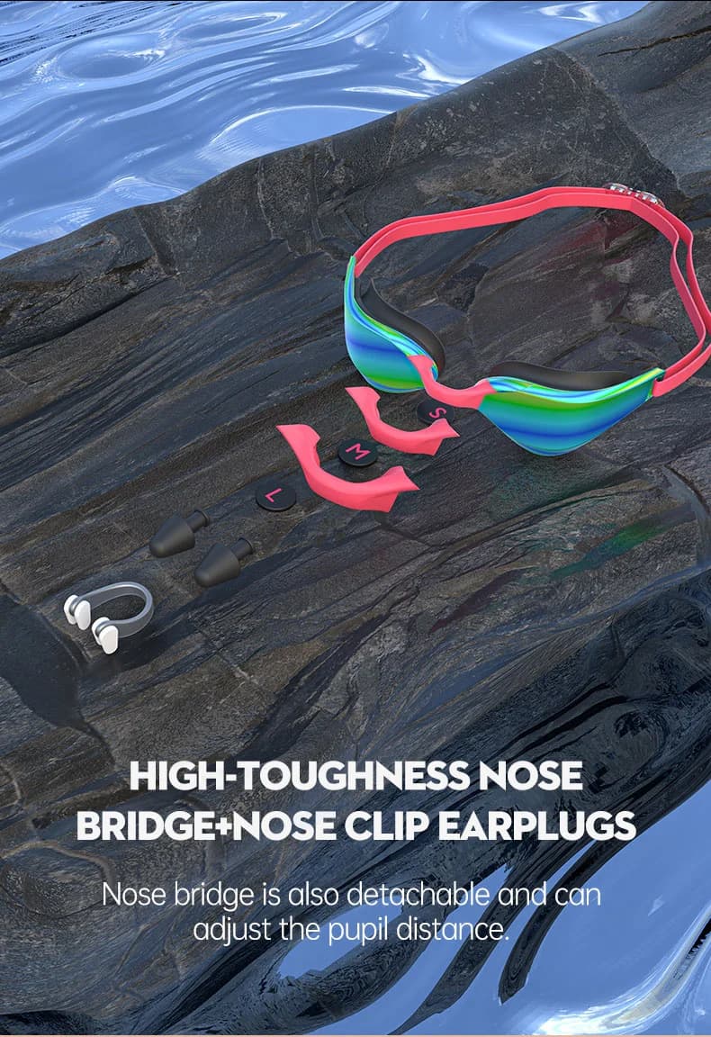 Lunettes natation professionnelles adultes anti-buée grand angle HD étanches réglables piscine