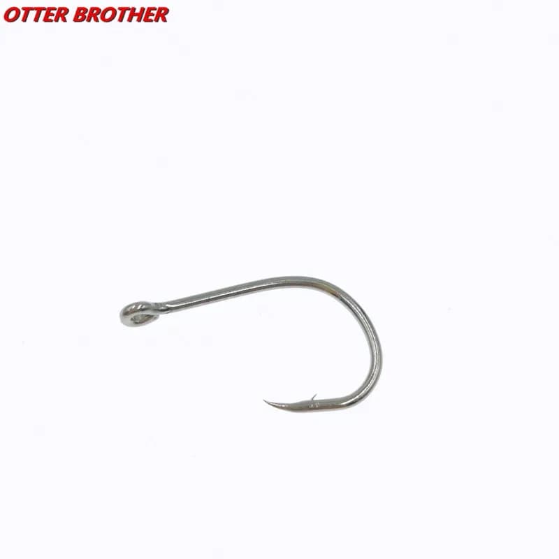 Hameçons simples carpe 30 pièces anneau circulaire acier carbone tailles 3-12# pour pêche aux vers
