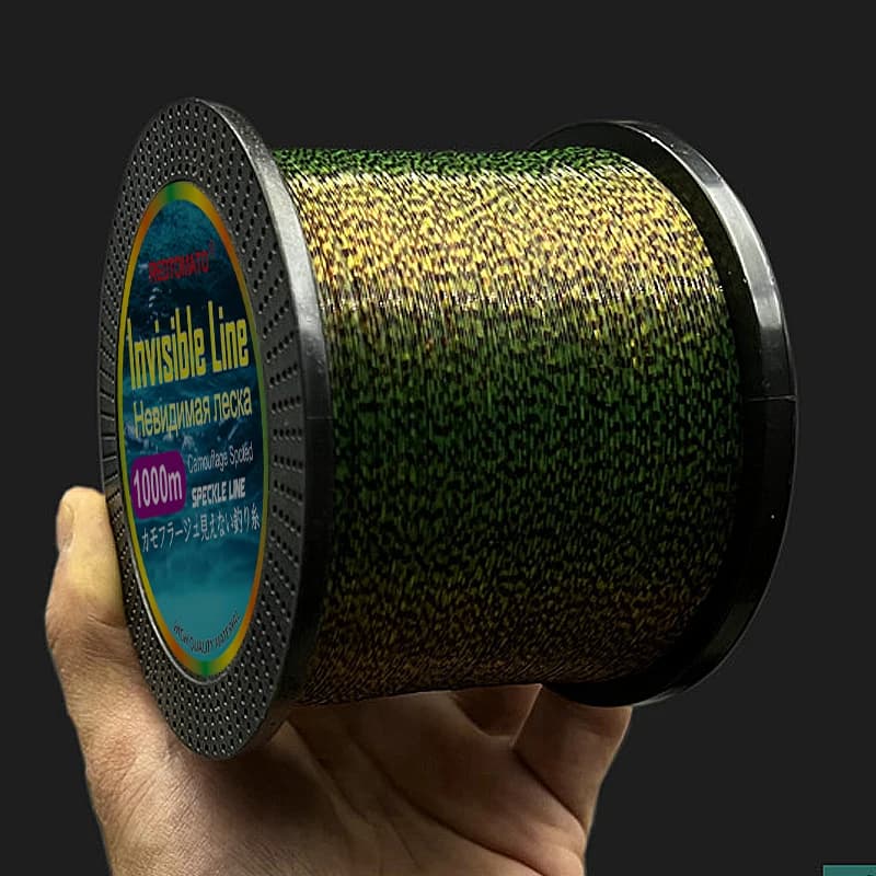 Fil de pêche fluorocarbone japonais 1000m invisible ligne coulante camouflage 3D pour carpe