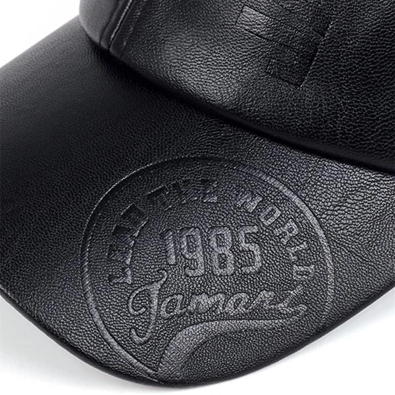 Casquette baseball cuir vintage hip hop sport armée militaire britannique vachette homme pêche