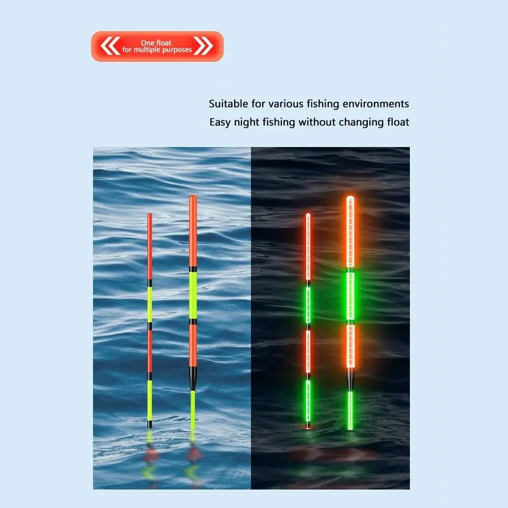Flotteur LED intelligent 2025 pour pêche nocturne - Capteur gravité et signal lumineux longue durée