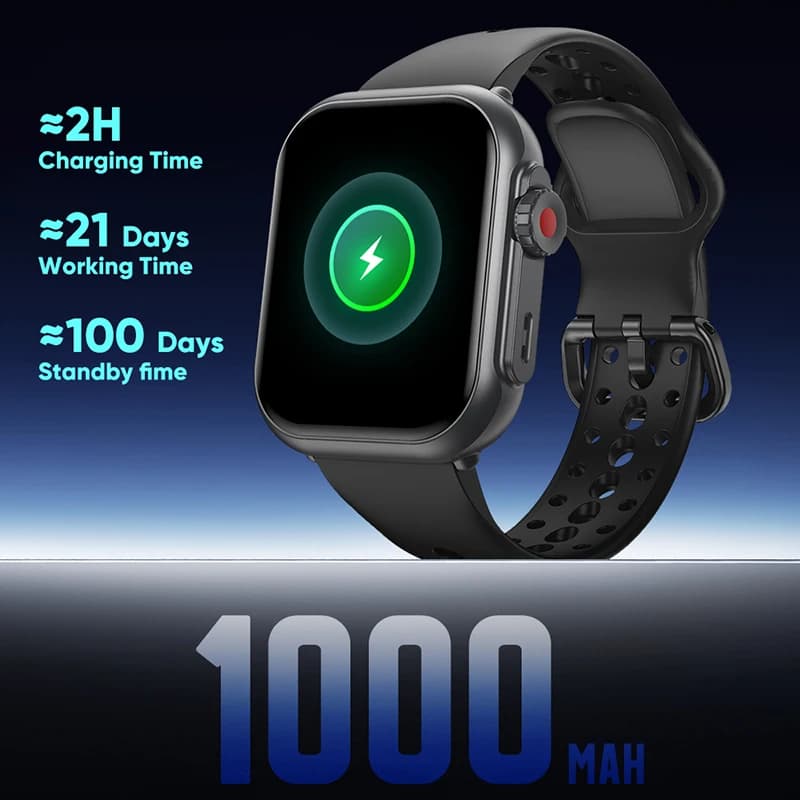 Watch Ultra 2 SE smartwatch AMOLED 1000mAh batterie 100+ sports appels Bluetooth GPS tracking étanche iOS Android