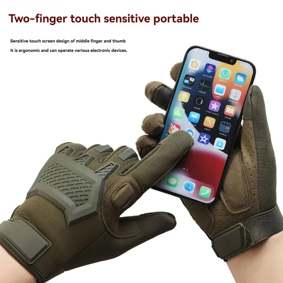 Gants de pêche homme GTUBIKE doigts complets respirants pour activités extérieures toute saison