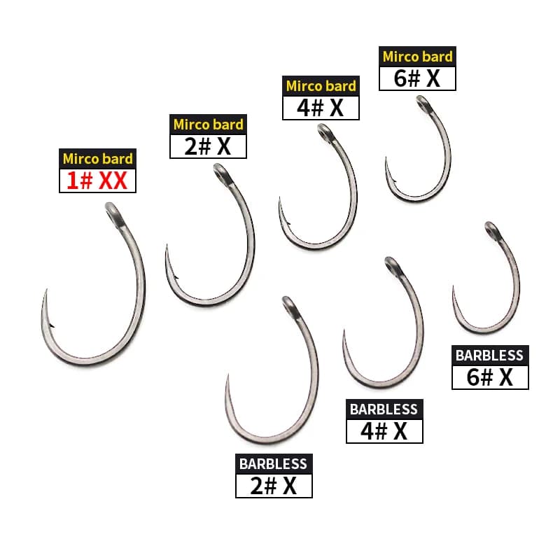 10 hameçons de pêche à la carpe Krank Extra Wide Gape, acier allié inversé micro-barbelés ou
