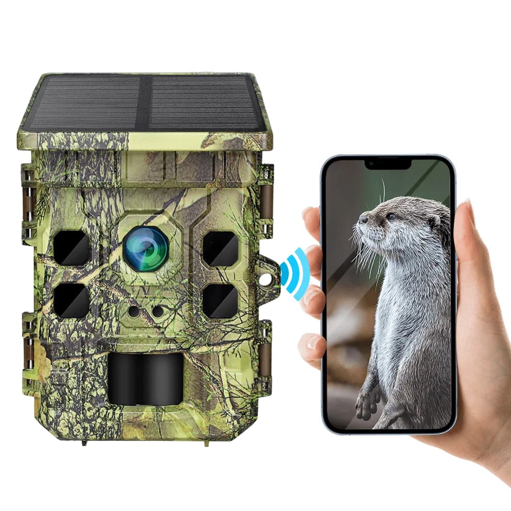 Caméra trail solaire mini étanche WIFI APP 365 jours autonomie pour ferme maison sécurité