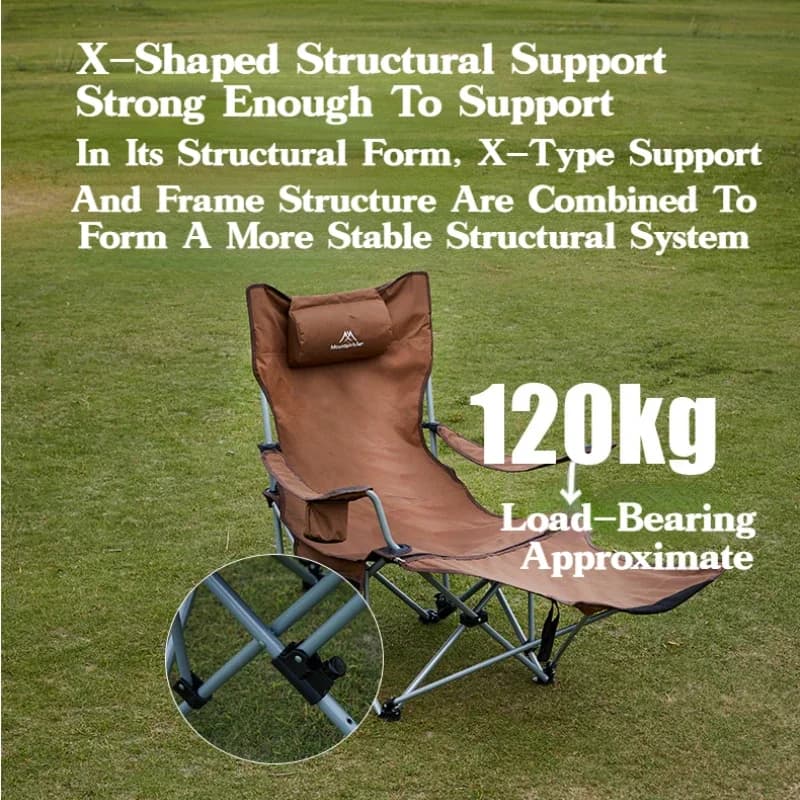Chaise relax pliante outdoor portable ultra-légère dossier inclinable pour pêche camping étudiant
