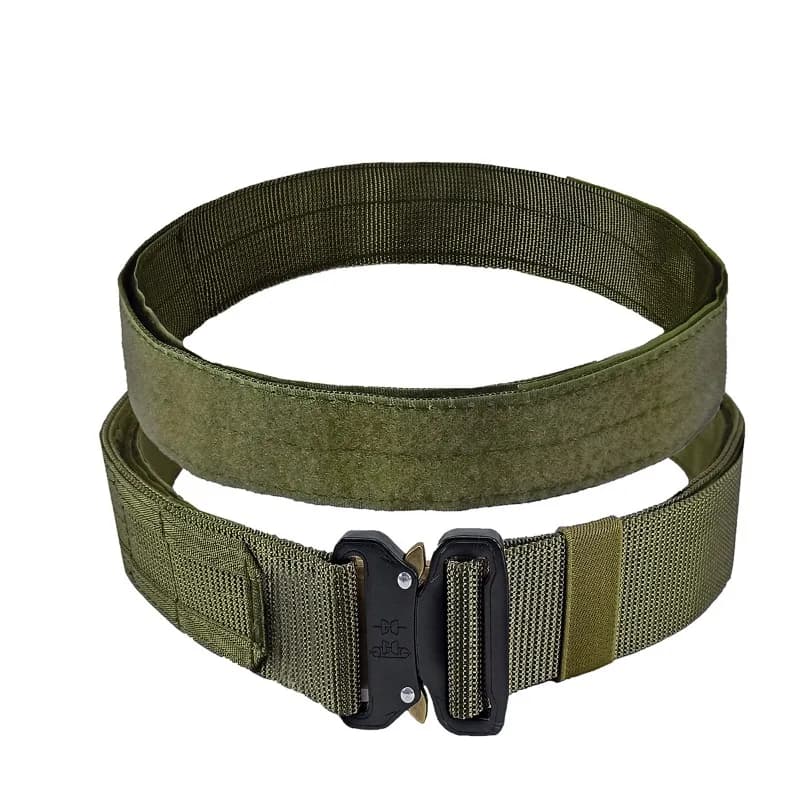 Ceinture taille tactique 2 en 1 nylon MOLLE réglable pour paintball airsoft et pêche sportive