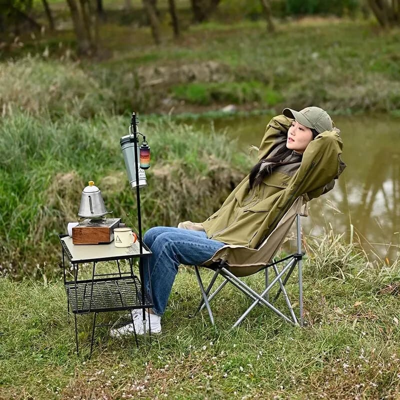 Chaise lune pliante portable pour pêche camping pique-nique et croquis extérieur - tabouret petit cheval