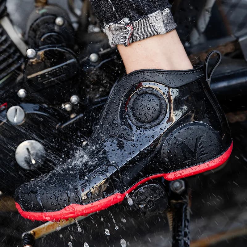 Chaussures de pêche homme bottes cheville caoutchouc étanches résistantes blocage eau pointure 39-44