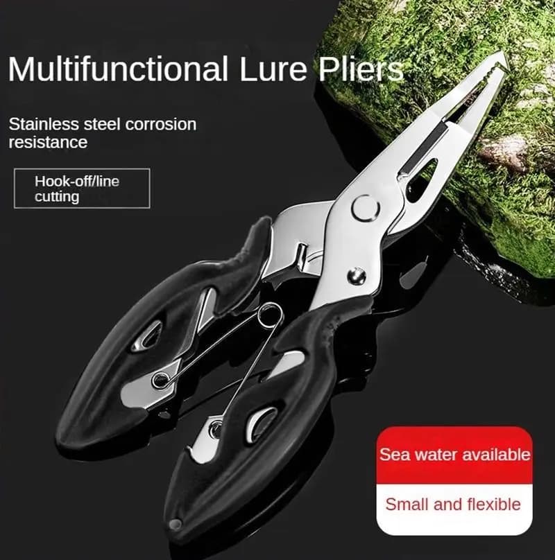 Pince multifonction courbe pour décrocher hameçons et couper lignes - Outil pêche polyvalent