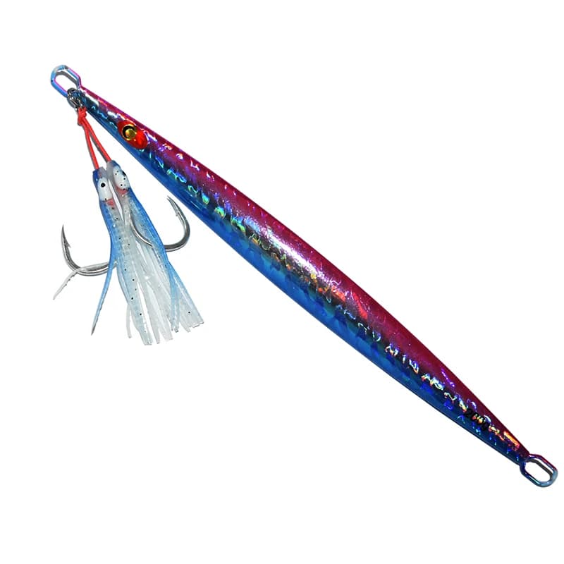 4 hameçons doubles lumineux Octopus Metal Jig - Acier haute teneur carbone avec ruban silicone - Pêche marine jigging