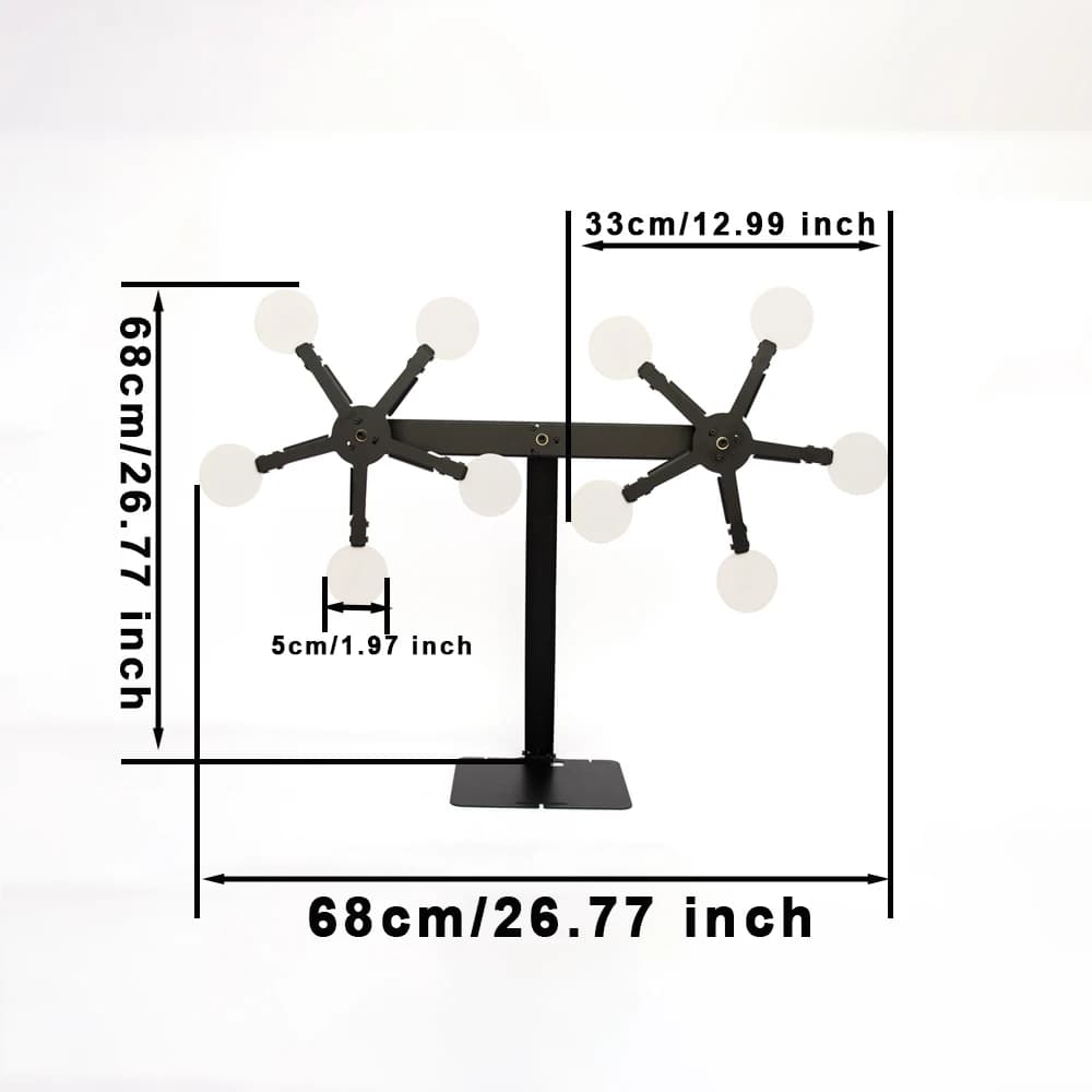 Cible rotative 360° magnétique double tête pour entraînement tir pêche - Pratique précise