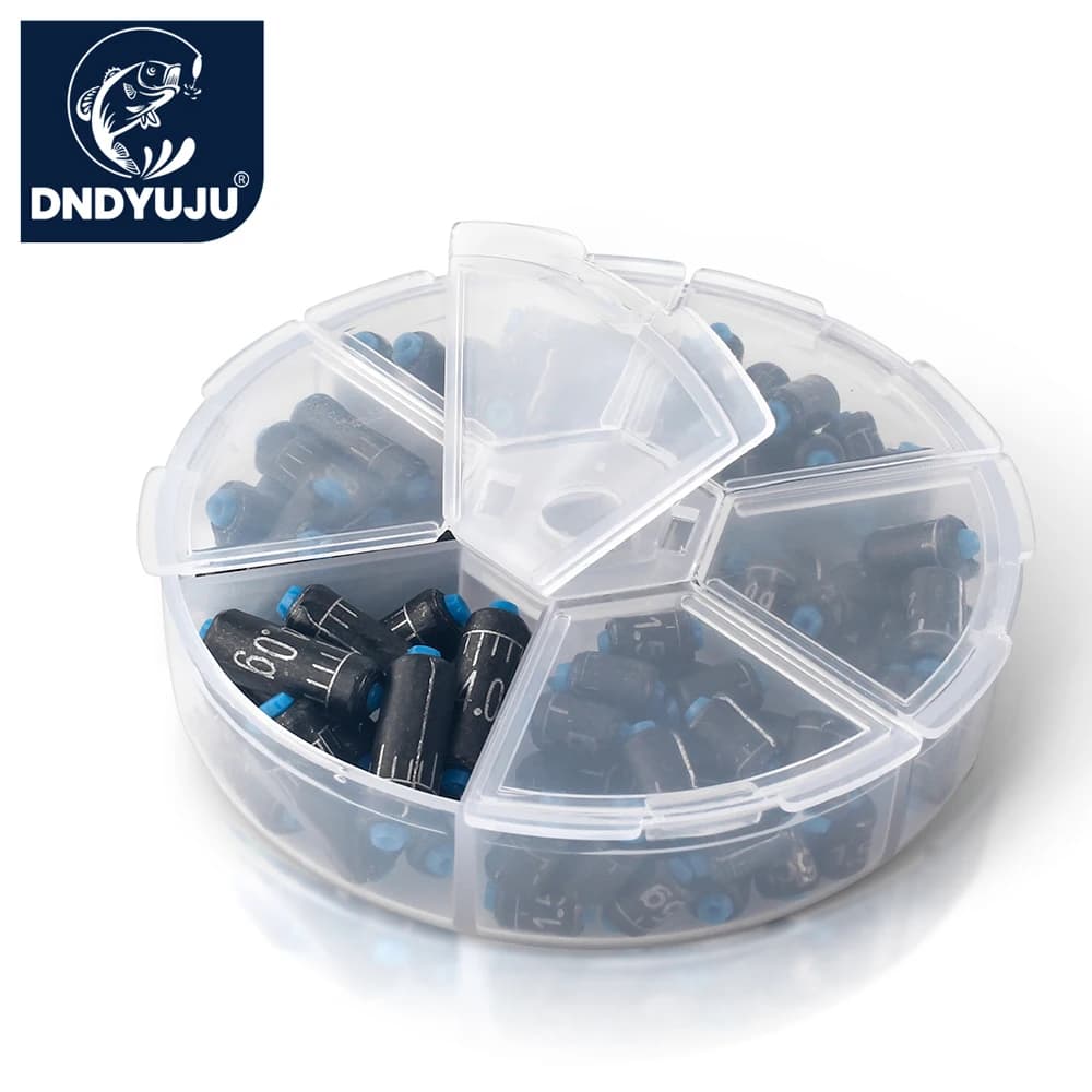 Boîte 60 plombs pêche 1.5g-4.0g DNDYUJU - set plombs interchangeable règle intégrée