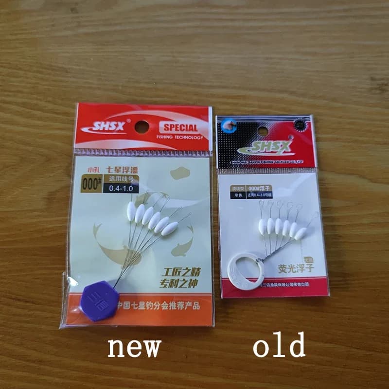 Lot de 5 flotteurs pêche blanc Seven Star, 8 tailles, accessoire montage B692 pour float beans