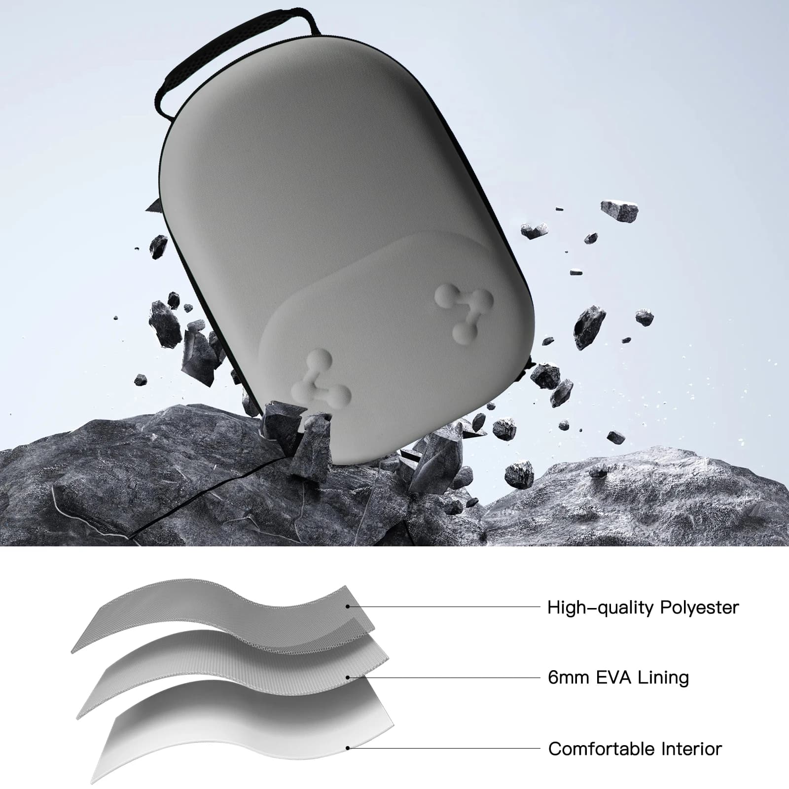 Étui de transport rigide pour Meta Quest 3/3S - Protection anti-choc pour casque VR et accessoires