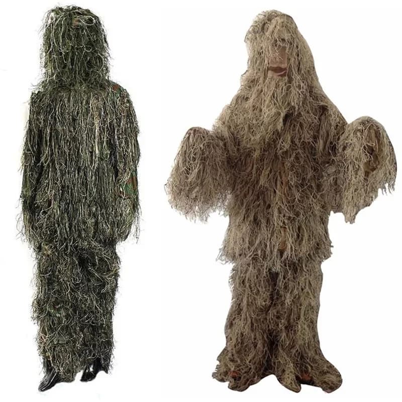 Costume ghillie camouflage forêt 3D tactique sniper airsoft militaire pêche extérieur