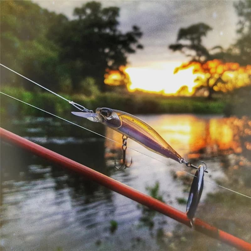 Leurre dur pêche minnow sinking 77mm 63mm jerkbait wobbleur pour truite et perche carnassier