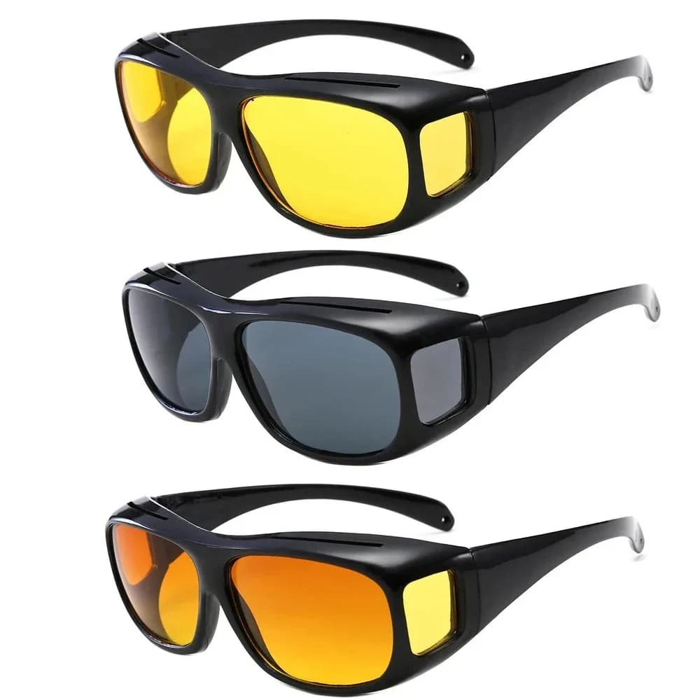 Lunettes vision nocturne conduite pêche - Protection UV unisex cadeau conducteur