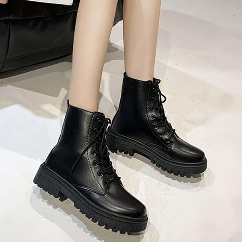 Bottes courtes velours croisées couleur unie - Chaussures femme confort pêche chaud casual