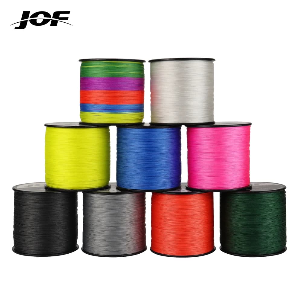 Ligne pêche rivière JOF 4 brins PE 300M multifilament 8-80LB pour pêche fine en eau douce