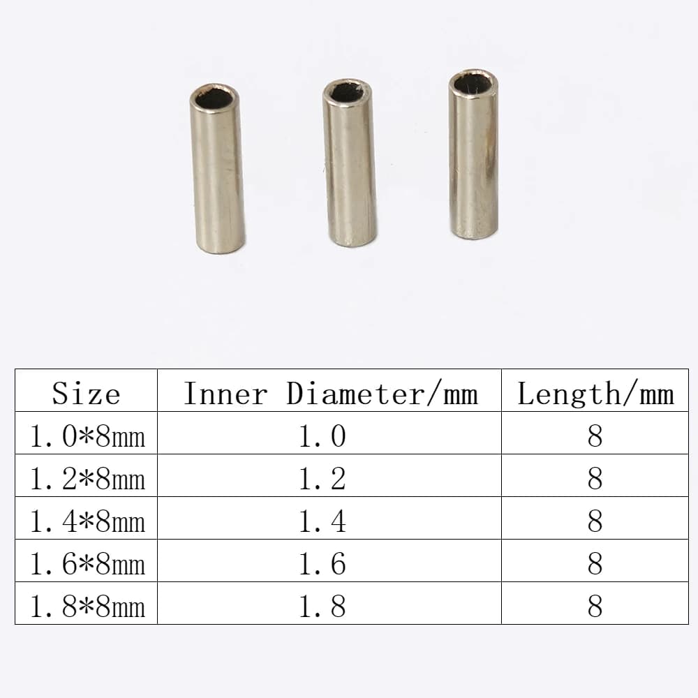 100 connecteurs ligne pêche - Manchons sertissage cuivre tubes accessoires carpe - Fixation ligne