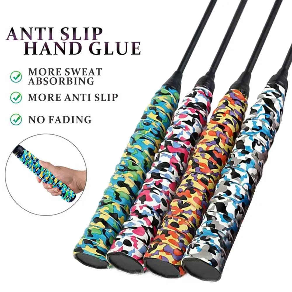 Bandage de prise de raquette de badminton multicolore - Overgrip absorbant anti-dérapant et confortable