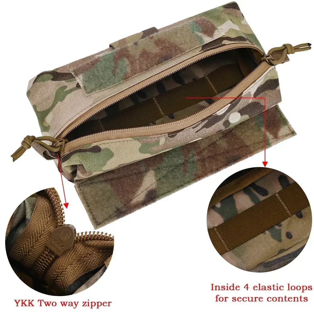 Poche abdominale tactique drop dangler - Rangement gilet pêche JPC CPC MK3 MK4