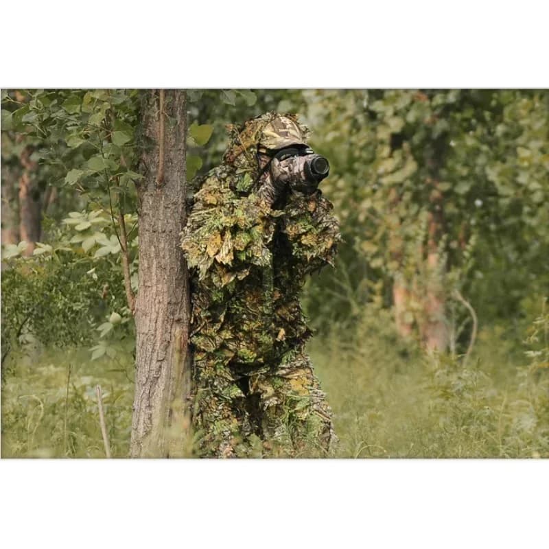 Ensemble camouflage jungle familial pour pêche - Veste à capuche et pantalon taille adulte et enfant