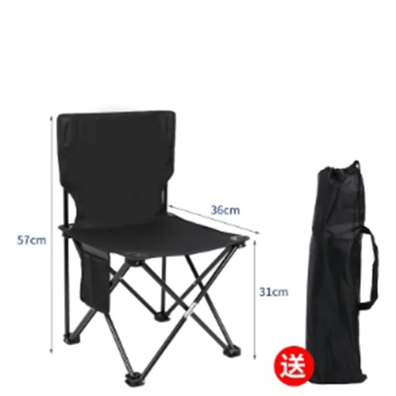 Chaise pliante voiture avec sac de rangement pour pêche, camping et sorties outdoor légère