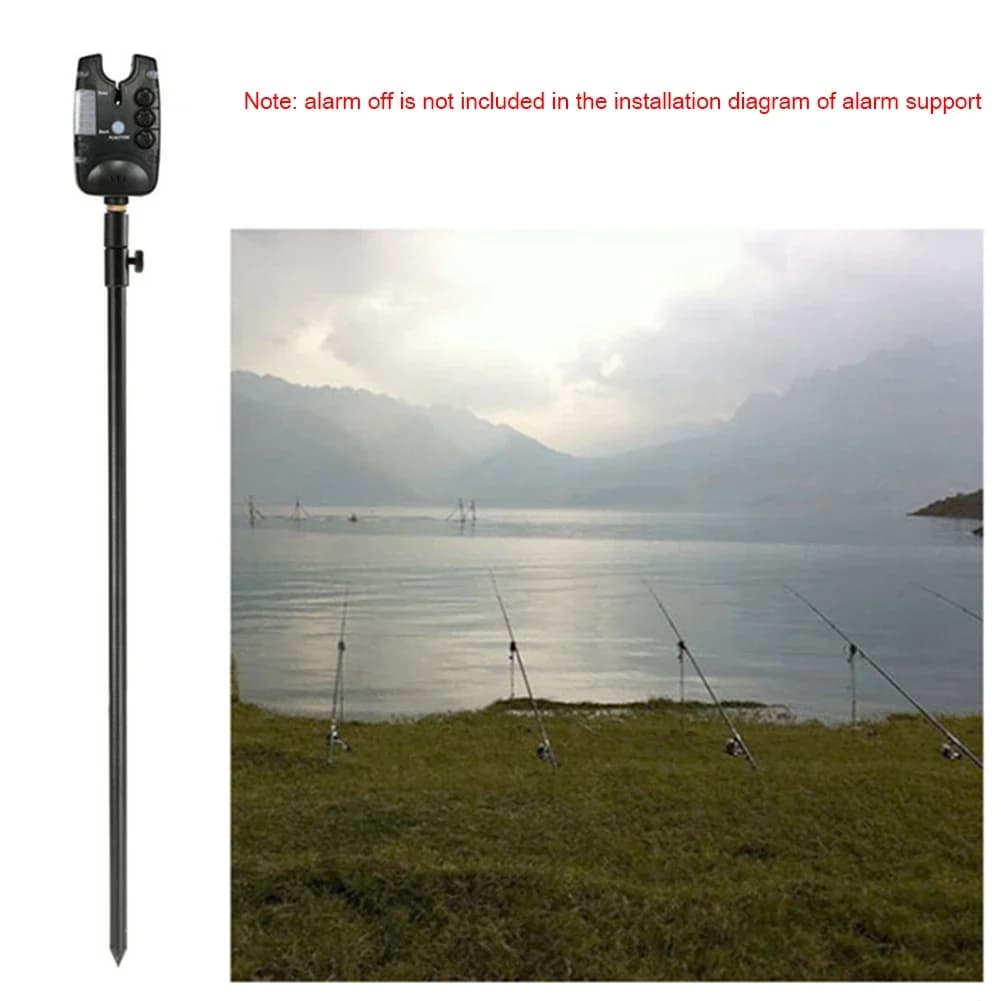 Support Canne Pêche Carp Fishing - Bâton de Rive Réglable Aluminium Noir - Rod Pod Professionnel - Matériel Pêche