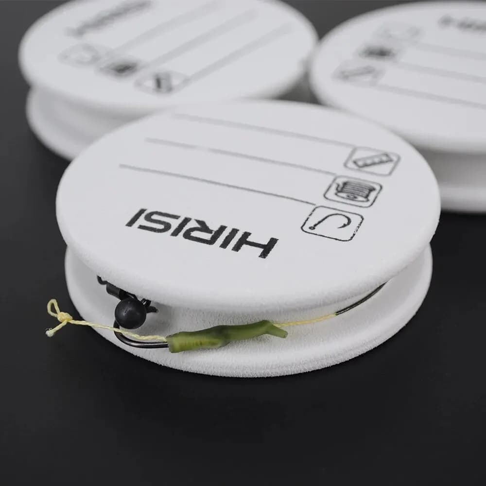 Hirisi 10pcs EVA Foam Spools Carp Fishing Rig Winders Line Leader Wire Board Win