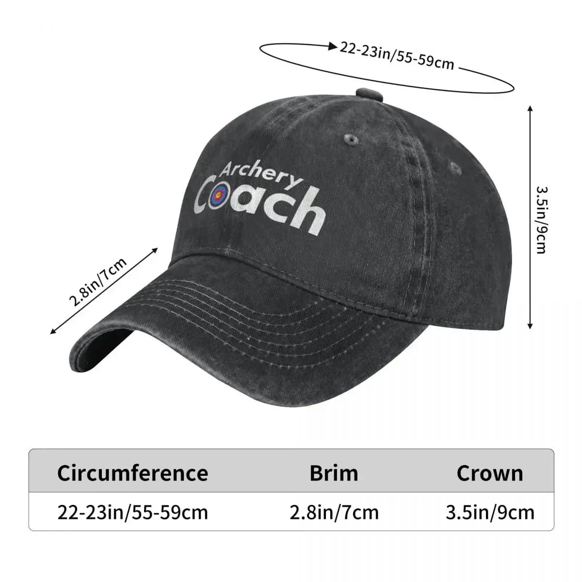 Casquette baseball vintage chasse à l'arc pour pêcheurs - Design jean délavé ajustable unisexe
