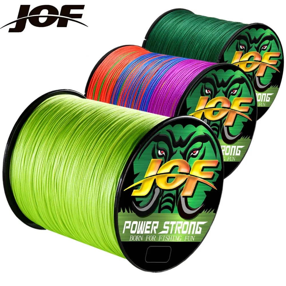 Ligne de pêche tressée JOF 4 brins 300m haute résistance PE multifilament pour pêche sportive