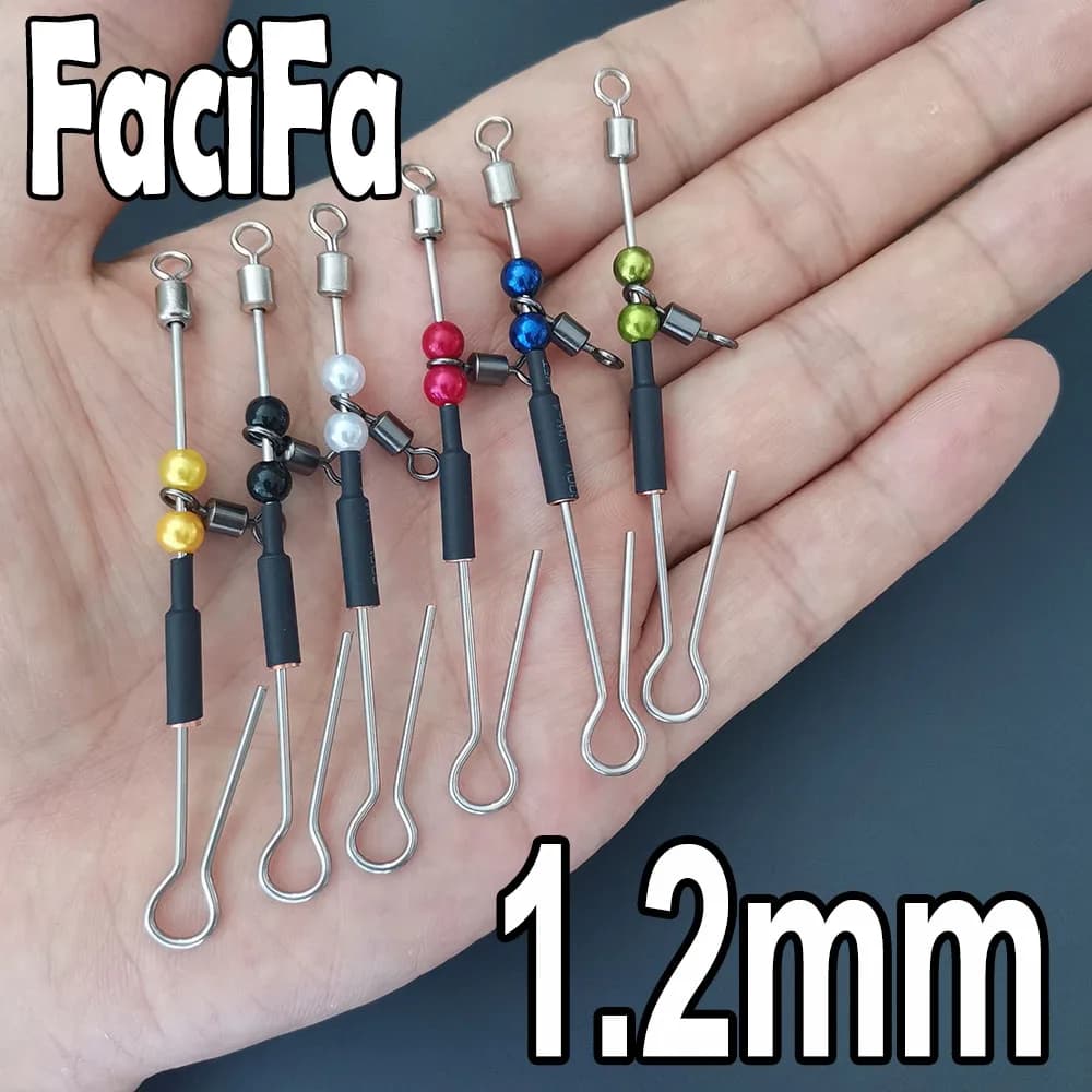 6 pièces roulements à billes avec émerillon pour pêche, connecteur rapide et fiable pour hameçons et leurres