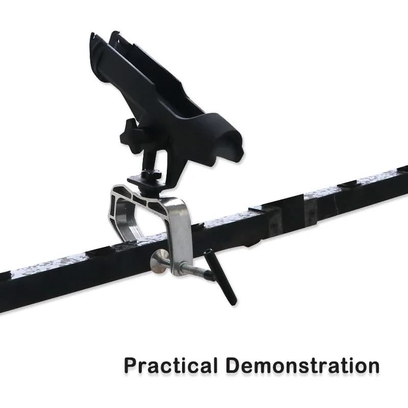 Support de canne à pêche ajustable 360° pour bateau, montage sur rail robuste et durable