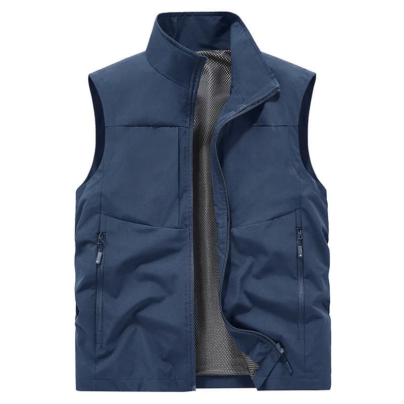Gilet cargo homme d'été respirant et imperméable - Veste sans manches légère pour pêche et randonnée 5XL