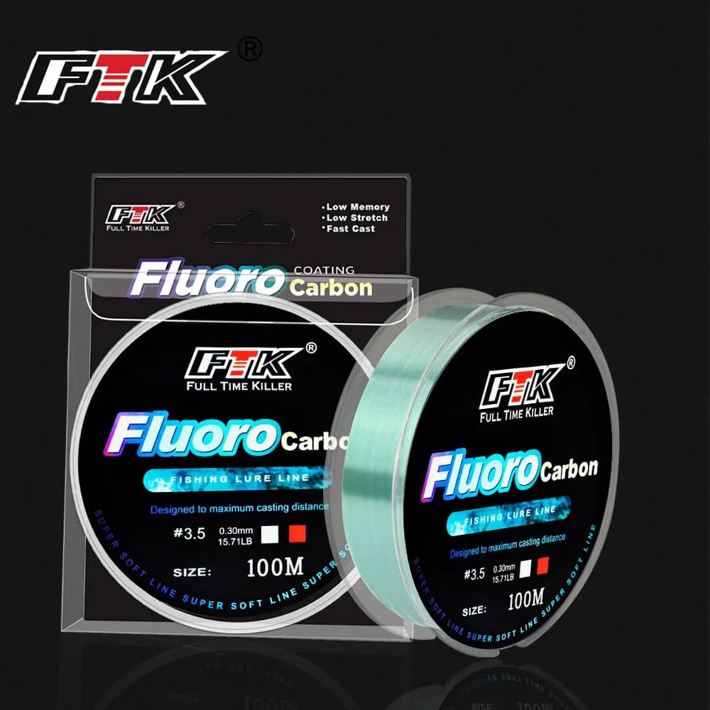 Fluorocarbone FTK 100m Rose Leader Pêche Leurre Super Souple 4.13-34.32LB pour Ligne de Traîne et Mouche