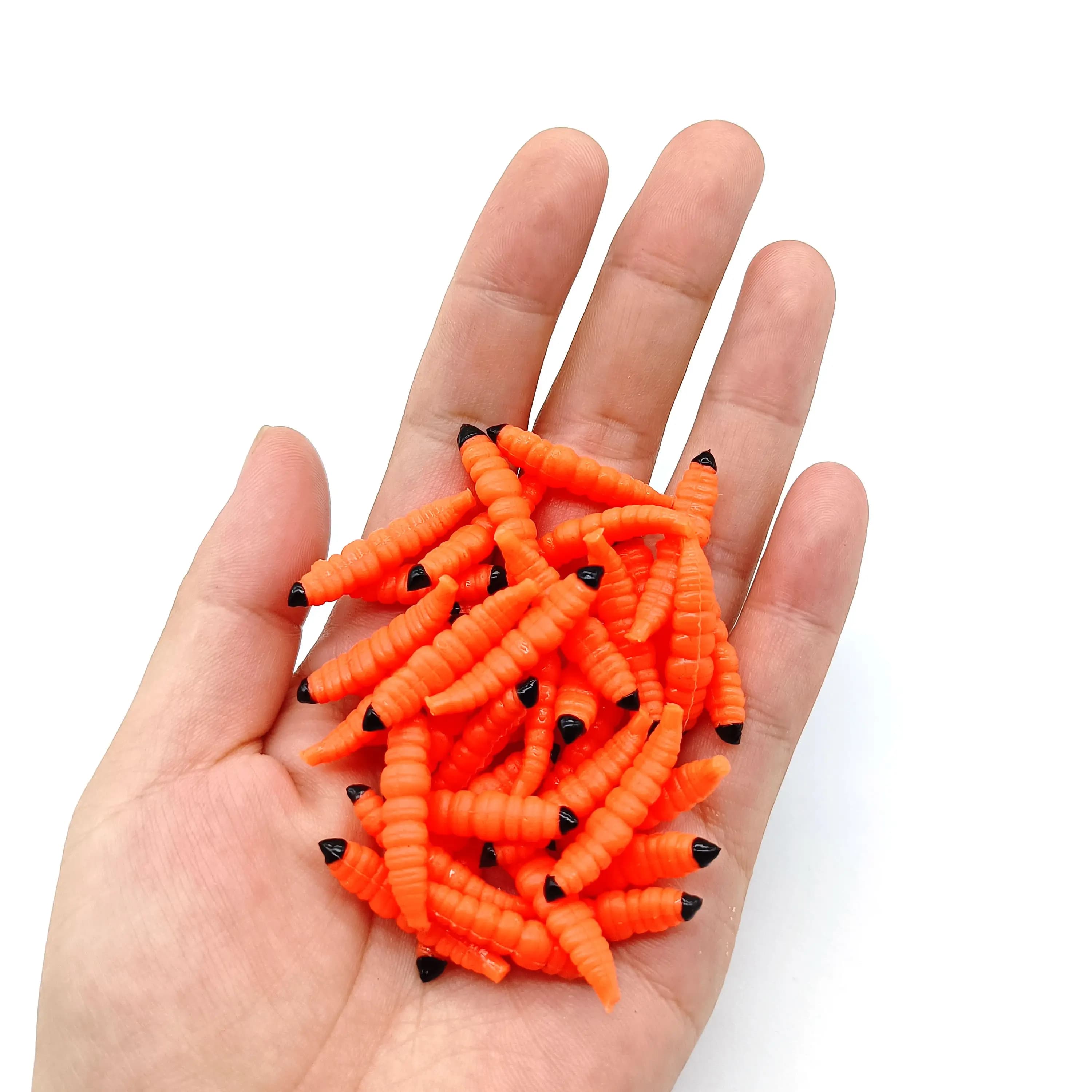 Vers souples DUODUOYU 20 pièces 30mm - Leurres silicone 0.45g pour pêche des carnassiers et jigging