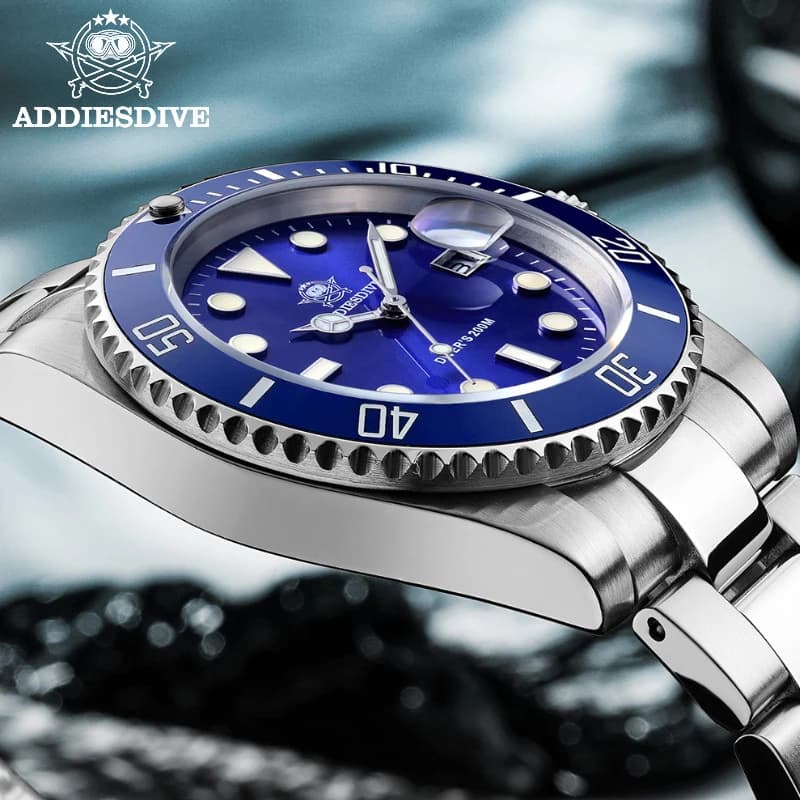 Montre homme ADDIESDIVE acier inoxydable étanche - Montre quartz sport business loisirs européen