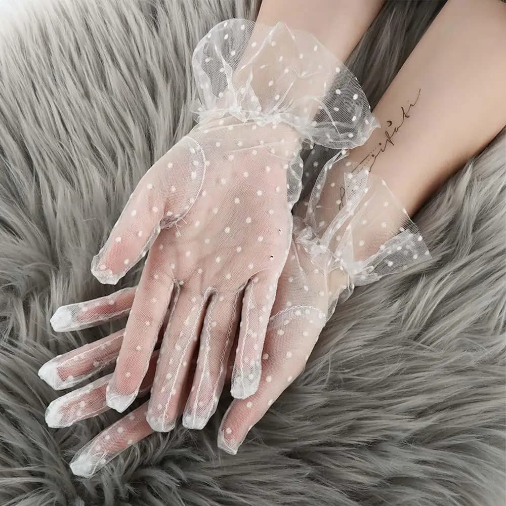 Gants dentelle pêche élégants - accessoire mode pour pêcheuses et événements pêche