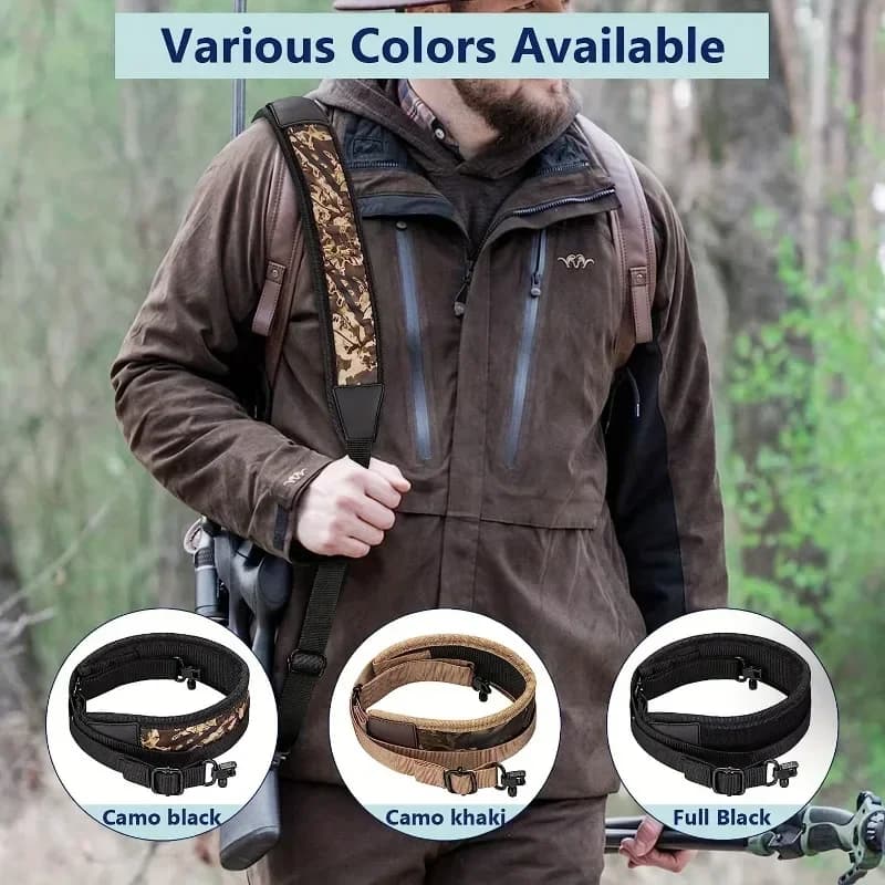 Harnais pêche 2 points avec mousquetons, bretelles ajustables et protection épaule durable nylon