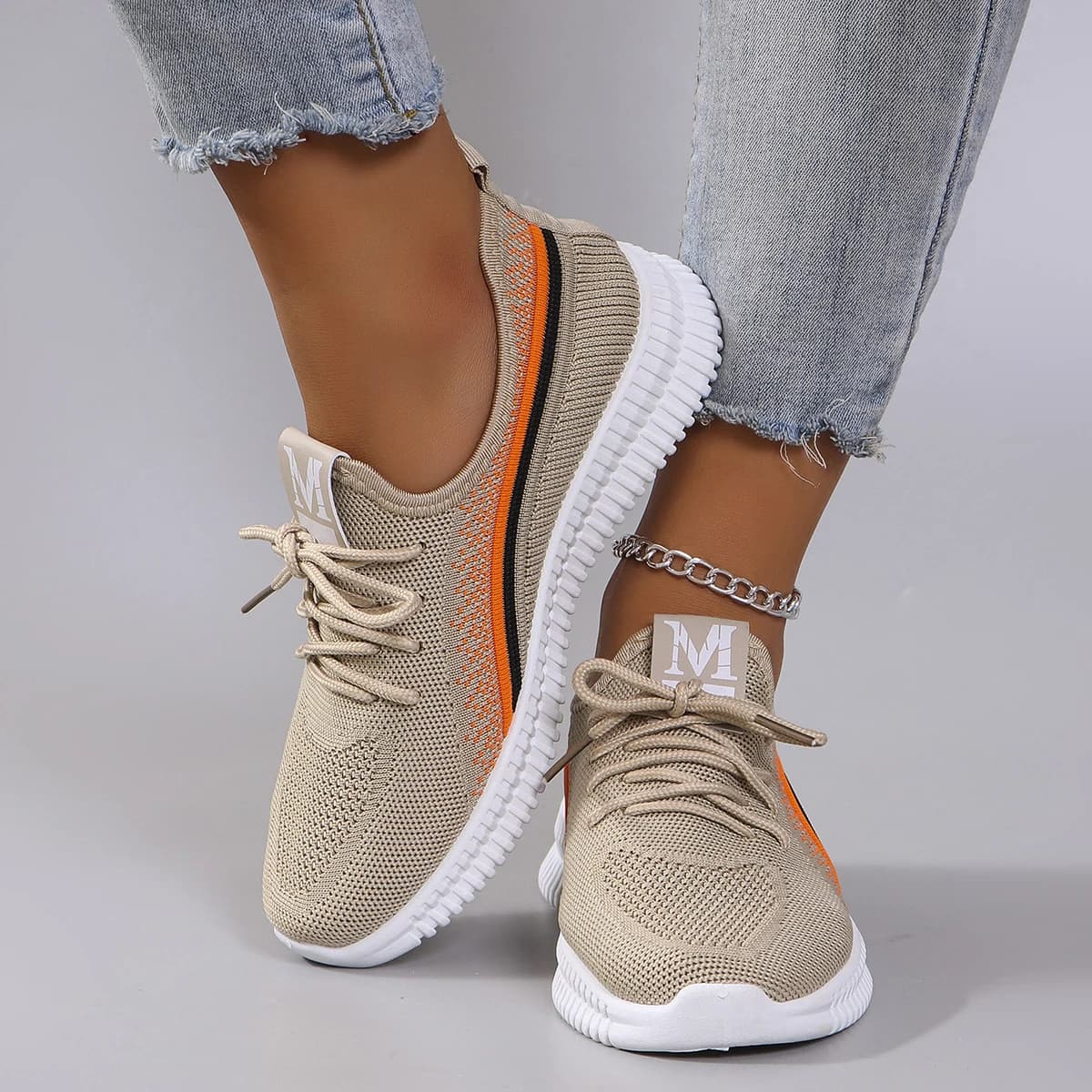 Chaussures plates mesh été femme respirantes pêche casual sneakers soldes livraison gratuite