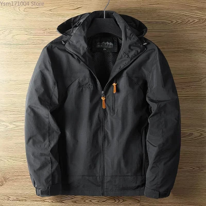 Veste homme imperméable respirante randonnée 2025 - Coupe-vent hooded oversized 7XL vêtements outdoor