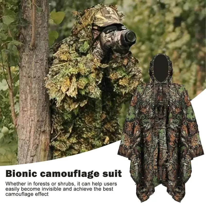 Vêtements ghille camouflage 3D jungle observation oiseaux pêche extérieure respirant confortable homme femme