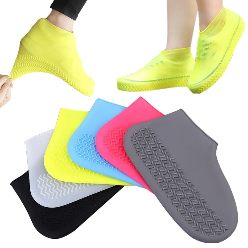 Protège-chaussures imperméables réutilisables - Covers silicone antidérapants pour pluie et extérieur