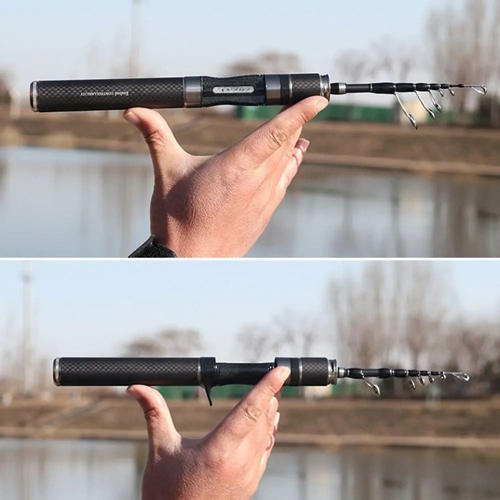 Combo canne télescopique complète 1.5-1.8m ultra courte avec moulinet casting feeder rod set