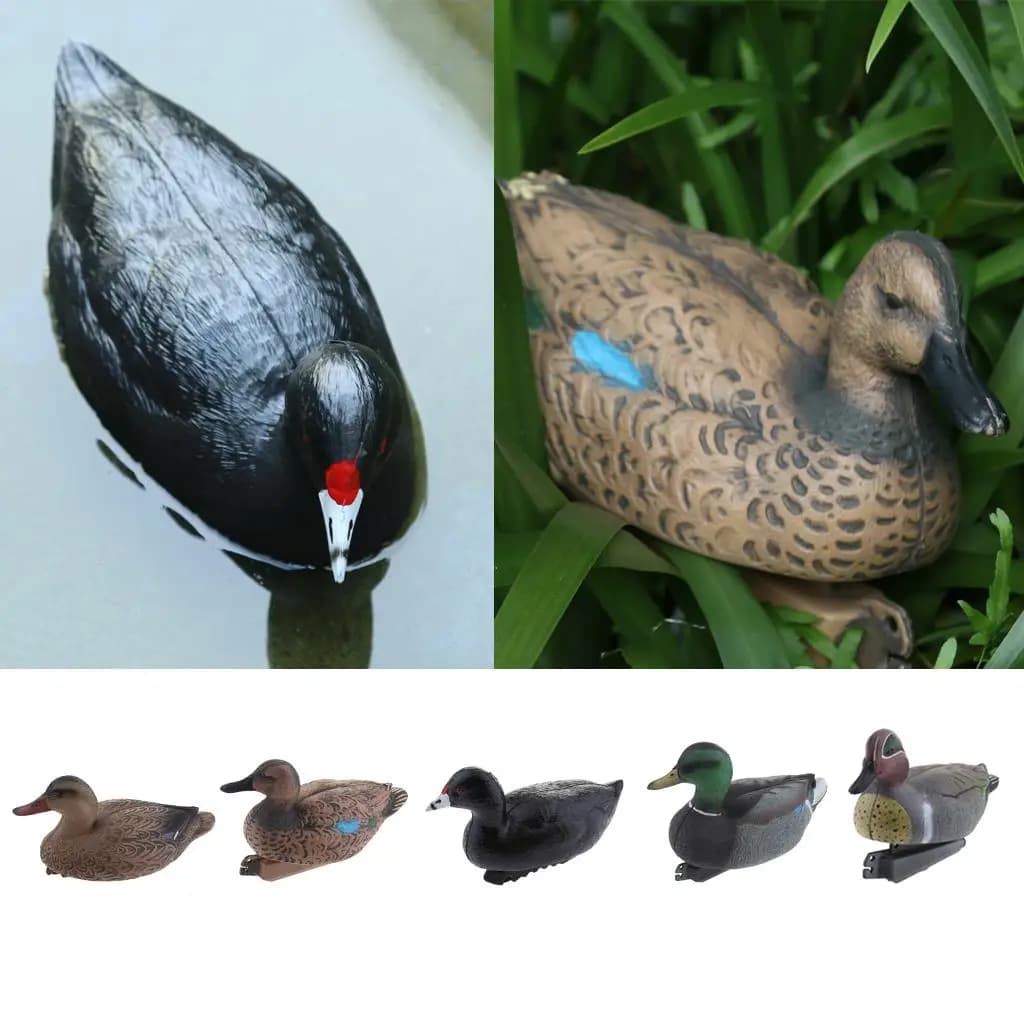 Leurre de canard flottant en plastique à 5 options - Répulsif à oiseaux et décoration de jardin