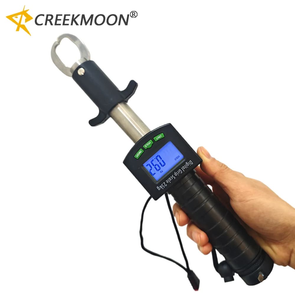Pince de pêche numérique avec affichage électronique et mètre ruban - Grip en acier inoxydable étanche