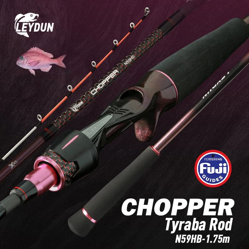 Canne pêche daurade royale LEYDUN Red Sea 1.75M pointe titane super légère, casting mer, canne bateau Tyraba