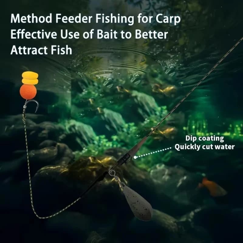 Kit montages carpe prêts à pêcher - Leader leadcore avec 4 hair rigs et plombs 42g à 128g